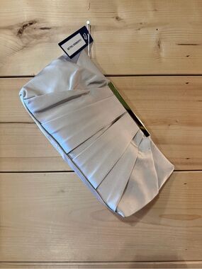CHARMING TAILOR Clutch Evening Bag Elegant Pleated Satin  Handbag Simple Classy